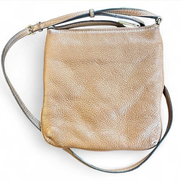 Michael Kors Small Flat Brown Leather Crossbody Bag Purse - Picture 4 of 8